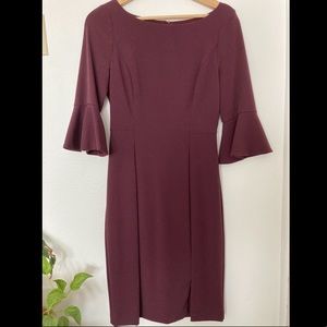 White House Black Market Fitted Bell Sleeve Dress